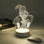 Laser Cut Spiderman Acrylic 3D Lamp Free Vector