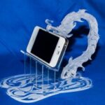 Laser Cut Dragon Phone Holder Free Vector