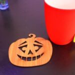 Laser Cut Halloween Drink Coaster DXF File