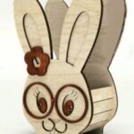 Laser Cut Bunny Easter Basket Free Vector