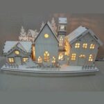 Laser Cut Christmas Village Centerpiece Decor Free Vector