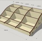 Laser Cut Wood Organizer Template Free Vector