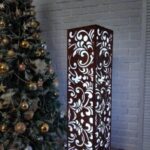 Laser Cut Decorative Floor Lamp Free Vector