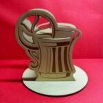 Laser Cut Cup Shape Pen Card Holder Desk Organizer Free Vector