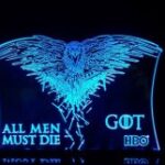 Laser Cut All Men Must Die Game Of Thrones Acrylic 3d Lamp Free Vector