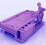 Billiards Pen Holder Stand 3mm Free Vector