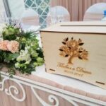 Wooden Wedding Boxes With Slot on Top Money Card Storage Free Vector