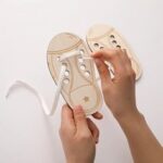 Laser Cut Montessori Lacing Shoe Toys Learn To Tie Shoe Laces