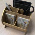 Laser Cut Plywood Desk Organizer Free Vector