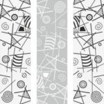 Geometric Line Art Sandblast Pattern Free Vector