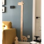 Laser Cut Giraffe Height Chart For Kids Free Vector