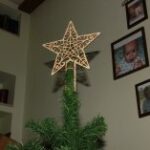 Laser Cut Star On Christmas Tree New Year Free Vector