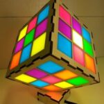 Laser Cut Wooden Cute Night Light Lamp Free Vector