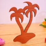 Laser Cut Unfinished Wood Palm Trees Shape Free Vector
