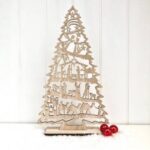 Laser Cut Nativity Tree With Stand Free Vector