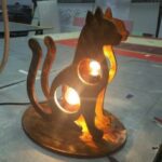 Laser Cut Cat Lamp Free Vector