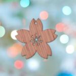 Laser Cut Hibiscus Flower Wood Christmas Ornament Free Vector