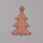 Laser Cut Wooden Christmas Tree Craft Blank Decoration Free Vector