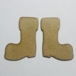 Laser Cut Unfinished Wooden Santa Claus Boots Cutout Free Vector