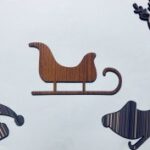 Laser Cut Sleigh Cutout Unfinished Wood Holiday Christmas Decor Free Vector
