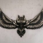 Laser Cut Flying Owl Wall Decor Free Vector