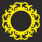 Laser Cut Mirror Frame Free Vector