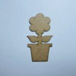 Laser Cut Wood Flower Pot Cutout For Crafts Free Vector