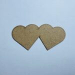 Laser Cut Wood Double Heart Cutout For Crafts Free Vector