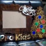 Laser Cut Frame for the New Year Free Vector