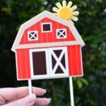 Laser Cut Little Barn Cake Topper
