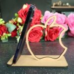 Laser Cut Apple Logo iPhone Stand Free Vector