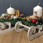 Laser Cut Sleigh Candle Holder Free Vector