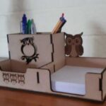 Laser Cut Owl Desk Organiser 3mm PDF File