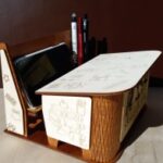 Laser Cut Classroom Furniture Shaped Organizer Phone Stand Pencil Holder Gift For Teacher Free Vector