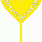 Decor Heart Topper Laser Cut Free Vector