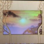 Forest Photo Frame Laser Cutting Template DXF File