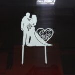 Laser Cut Personalized Custom Wedding Cake Topper Free Vector