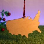 Laser Cut US Map Ornament Wooden Cutout Shape Unfinished Free Vector