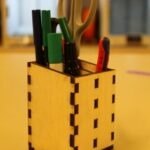 Laser Cut Pen Stand 6mm DXF File
