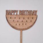 Laser Cut Glass Shaped Cake Topper Free Vector