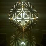 Laser Cut Truncated Octahedron Lamp DXF File