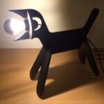 Laser Cut Cute Dog Lamp Desk Decor Free Vector
