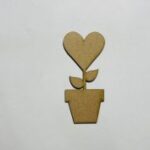Laser Cut Wooden Flower Heart Cutout Wood Flower Heart Shape Free Vector