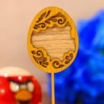 Laser Cut Easter Egg Cake Topper Free Vector
