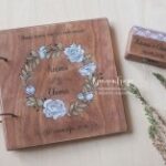 Laser Cut Roses Wreath Book Cover Free Vector