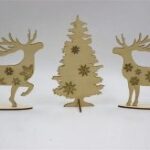 Laser Cut Deer Ornament Christmas Tree Decor DXF File