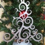 Laser Cut Wooden Decorations Christmas Tree Free Vector