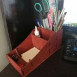 Laser Cut Desk Storage Organizer Home Office Supplies Storage Rack Free Vector
