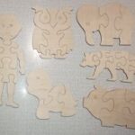 Laser Cut Kids Jigsaw Puzzles Wooden Pretend Play Set DWG File