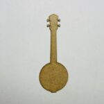 Laser Cut Banjo Wood Cutout Unfinished Wooden Banjo Shape Free Vector
